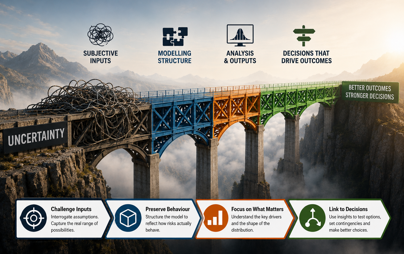 Connecting quantitative risk analysis to project decisions