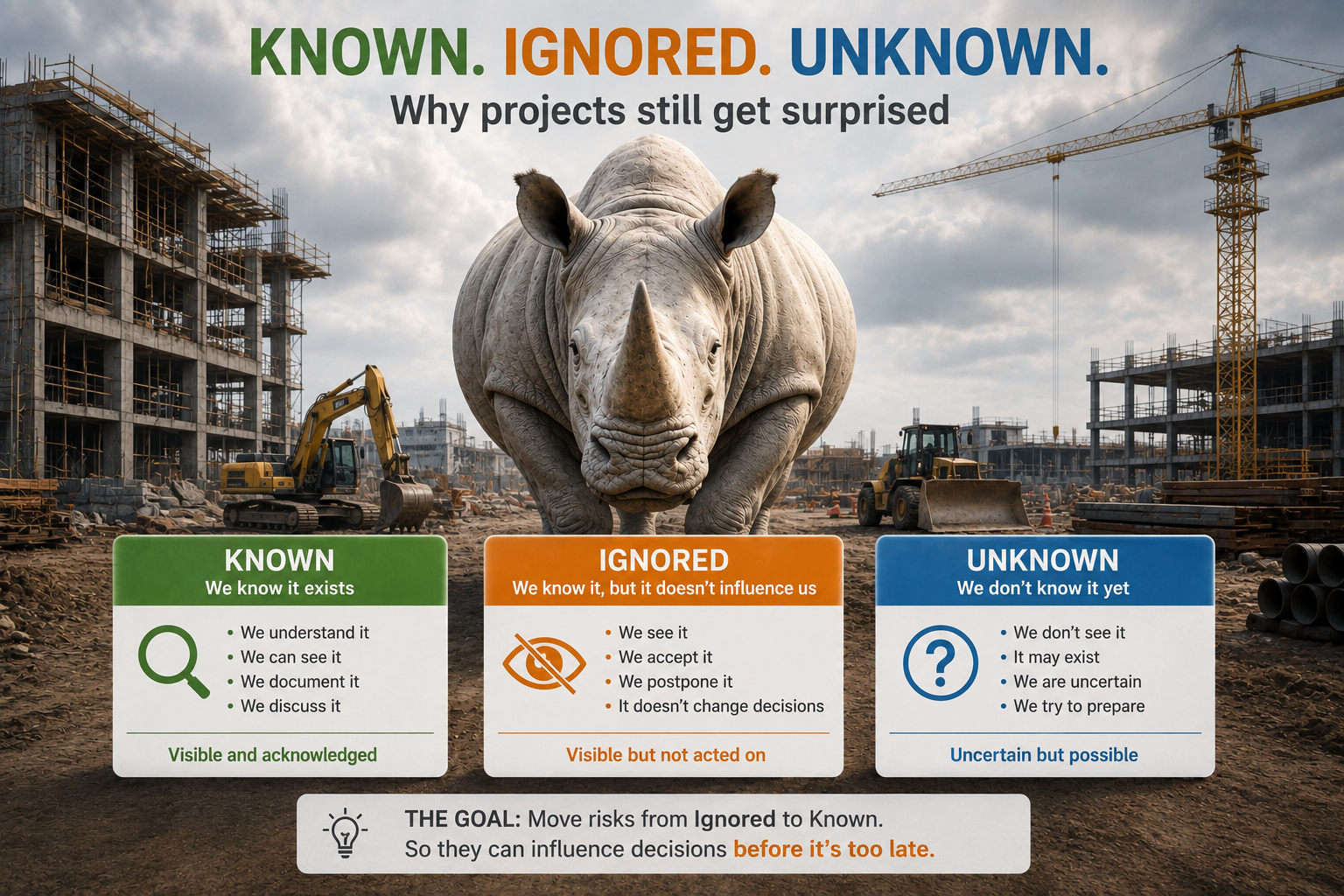 Known, unknown and ignored risks in major infrastructure programmes